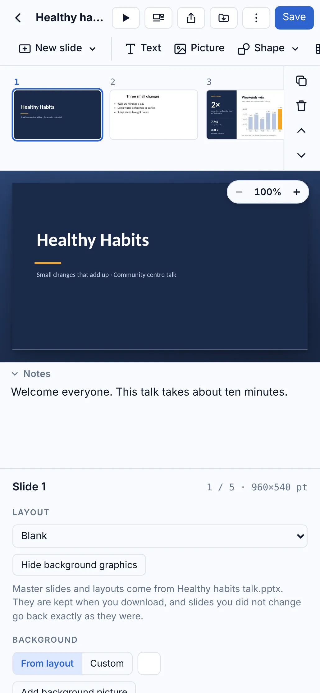 The talk on an Android phone